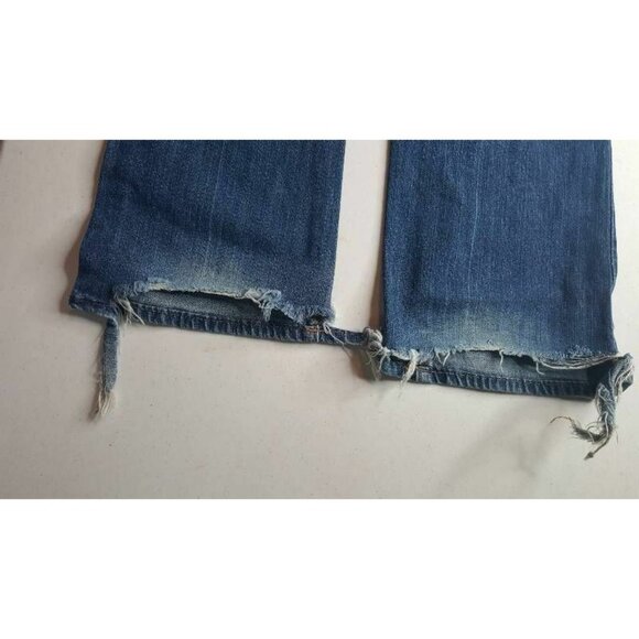 Womens Old Navy The Flirt Stretch Size 4 Blues Jeans Distressed Raw Hem - Picture 5 of 10